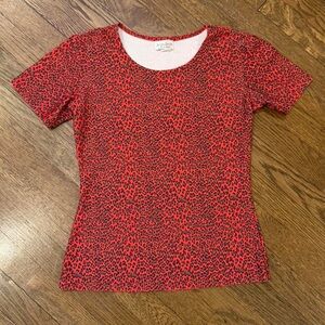 Jonden 80s Red Leopard Tee
